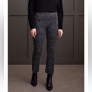 NWT Tribal Pull On Ankle Pant Black Animal Print L